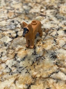 Lego New Medium Flesh Dog Alsatian German Shepherd with Black Eyes Nose Pet r14 - Picture 1 of 3