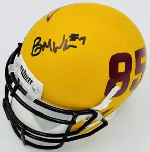 BRADY WHITE SIGNED ARIZONA STATE SUN DEVILS MINI HELMET MEMPHIS AUTOGRAPH COA J7 - Picture 1 of 2