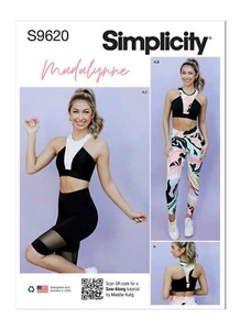 SIMPLICITY 9620 MISSES WOMENS SPORTS BRA LEGGINGS SHORTS Sewing Pattern - Picture 1 of 5