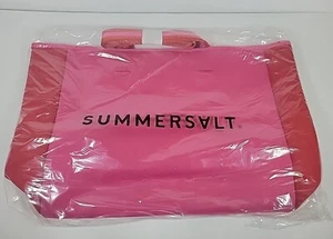 Summersalt Bag Womens Pink Red Beach Tote Lava Hibiscus - Picture 1 of 10