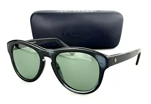 Lanvin Sunglasses SLN 589 col. 0Z01 Black Square Keyhole + Case Italy - Picture 1 of 12
