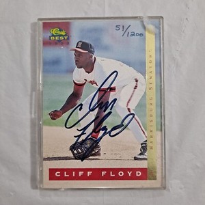 Cliff Floyd 1993 Classic Best Autograph Auto 51/1200 Baseball Card