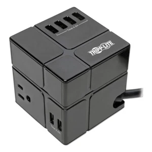 Tripp Lite TLP366CUBEUS 6' Cord 540 J Power Cube Surge Protector - Black New - Picture 1 of 3