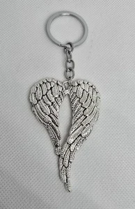 Engelsflügel Schlüsselanhänger Silber Herz Flügel Keyring Denkmal Geschenk 04 - Bild 1 von 2