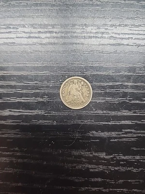 1863 Seated Liberty Half Dime - Image 1 of 2