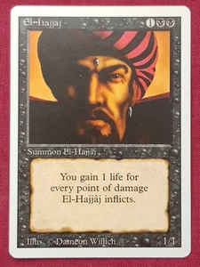 Magic The Gathering REVISED EDITION EL-HAJJAJ black card MTG - Picture 1 of 2