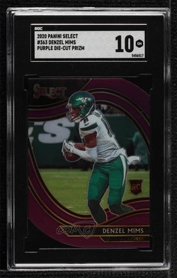 2020 Select Field Level Purple Prizm Die-Cut Denzel Mims SGC 10 GEM Rookie RC - Image 1 of 2