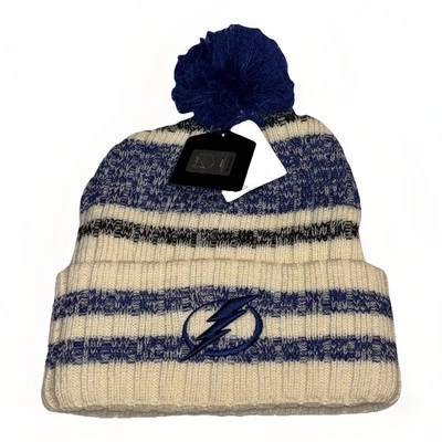 NHL Tampa Bay Lightning Fan Favorito Hombre Gorro Hockey Pom Tejido Sombrero Talla Única Foto 1 de 4