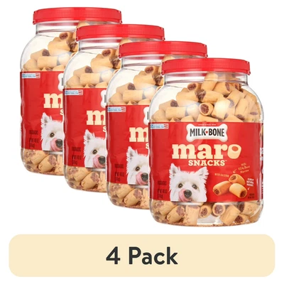 (Paquete de 4) Golosinas para perros pequeños con médula ósea Milk Bone MaroSnacks, 40 oz Foto 1 de 4