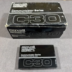 Maxwell C30 Professional Cassette Tapes Communicator Series Box of 10 New Sealed - Picture 1 of 9