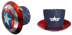 Cubo palomitas de maíz escudo plegable AMC Capitán América Brave New World ~ NUEVO - Imagen 1 de 3