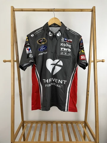 NWOT Michael McDowell Thrivent Nascar Spring Ford Team Issued Pit Crew Shirt S Cover