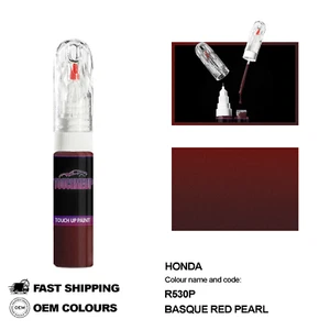 FOR HONDA BASQUE RED PEARL R530P Touch Up Paint Pen Brush Fix Kit Scratch Chip - Picture 1 of 8