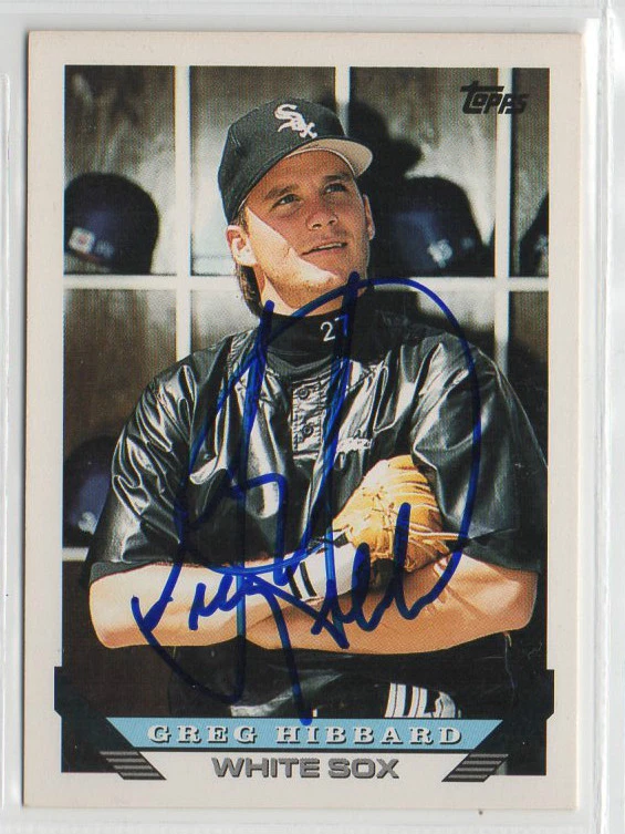 Greg Hibbard 1993 Topps signed auto autographed card Chicago White Sox - Image 1 of 1