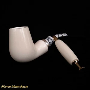 REVERSE Block Meerschaumpfeifen Tamper mit Silber Rauchen Pfeife Pipa Etui 257 - Bild 1 von 12