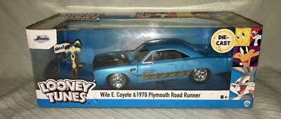 Jada 1:24 литая 1970 Plymouth Roadrunner с Wile E Coyote фигурка 32038 новый - Изображение 1 из 4
