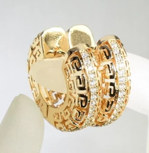 18K Yellow / White / Rose Gold Filled 14 - 60mm Earring Prom Party Evening Gift - Picture 1 of 36