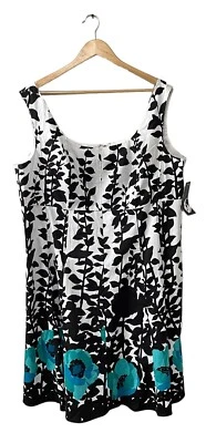 NWT Nine West Sheath Dress Womens Black White Floral Summer Wedding MRSP $144 - Image 1 of 4