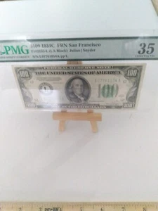 PMG Choice Very Fine 35 Fr. 2155-L 1934C $100 Federal Reserve Note - Picture 1 of 4