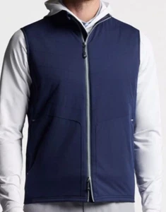 Size M Peter Millar Crown Sport Fuse Elite Hybrid Vest Navy Blue NWT MS23EZ46 - Picture 1 of 4