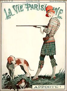 1926 La Vie Parisienne Apporte! French France Travel Advertisement Poster Print