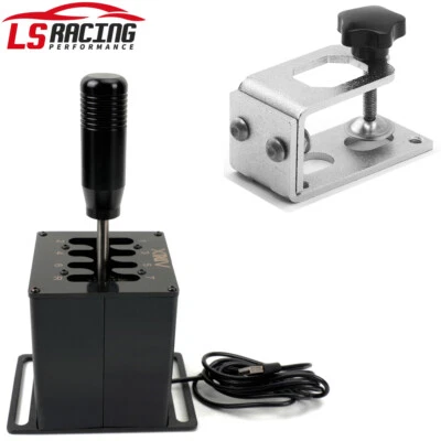 USB H Shifter w/ Clamp For Thrustmaster Logitech Steering Wheel SIM Racing Game - Image 1 of 4