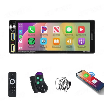 6.86'' 1 Din Touchscreen Apple Carplay/Android Auto Autoradio FM BT MP5 Player - Bild 1 von 4