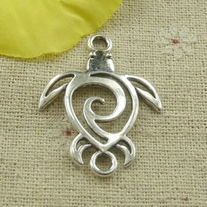 Spedizione gratuita 58 pz connettori tartaruga argento tibetano 37x28 mm L-4852 - Foto 1 di 4