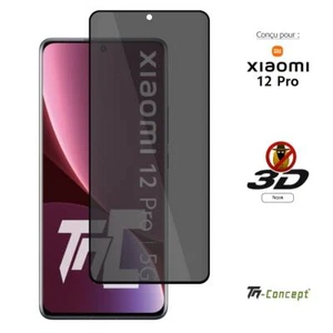 TM-Concept® Verre trempé teinté pour Xiaomi 12 Pro Noir - incurvé 3D Privacy - Imagen 1 de 8