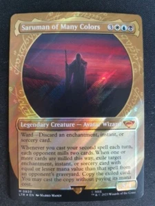 MTG Saruman Of My Colors Lotr Showcase: Tales of Middle-earth 820 *SURGE FOIL* - Imagen 1 de 2