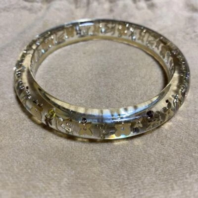 LOUIS VUITTON Brasselet Inclusion Bangle Bracelet Clear Gold Rhinestone - Image 1 of 4