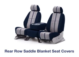 Coverking Custom Dark Blue Neoprene Saddle Blanket Seat Covers 2019-24 Forester - Picture 1 of 6