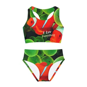 Girls Two Piece Swimsuit (AOP) - Picture 1 of 21