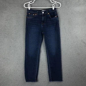 Levis High Rise Ankle Straight Adjustable Waist Stretch Blue Jeans Girls Size 14 - Picture 1 of 12