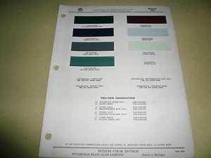 1953 Willys Ditzler Color Chip Paint Sample - Vintage - Picture 1 of 1