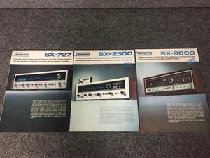Vintage Pioneer SX-727 SX-2500 SX-9000 Receiver Sales Brochures - Picture 1 of 3