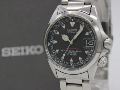[ЧИТАТЬ] SEIKO 1-й альпинист 4S15-6000 SCVF005 черный 25J на мужчин из Японии Y787 - Изображение 1 из 4