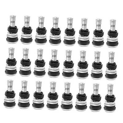 TR416 Metal Valve Stems Outer Mount Fits .453" & .625" Rim Holes Long 1 1/2",  - Image 1 of 4