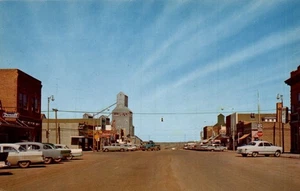 POSTCARD STREET SCENE MAIN STREET BAKER MONTANA - Picture 1 of 2