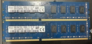 SK HYNIX 16GB (2x8GB) 2RX8 PC3L-12800U DDR3-1600MHz Desktop RAM HMT41GU6BFR8A-PB - Afbeelding 1 van 3