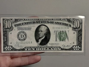 1928 B Ten Dollar Federal Reserve Note Cleveland $10 Bill REDEEMABLE IN GOLD - Picture 1 of 6