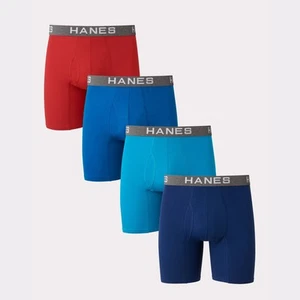 Hanes Men 4 Pack Boxer Briefs Comfort Flex Fit Ultra Soft Cotton/Modal Ultimate - Picture 1 of 11