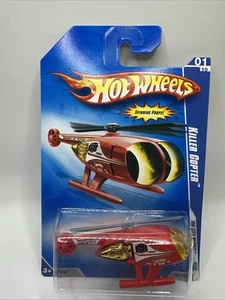 2009 Hot Wheels HW City Works 1/10 Red Killer Copter #107 1:64 Scale Helicopter - Picture 1 of 2