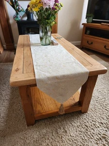 PURE OPULENCE Ivory & Gold 13" X 70" Table Runner - Picture 1 of 12