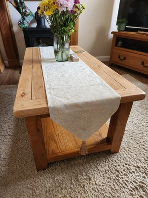 PURE OPULENCE Ivory & Gold 13" X 70" Table Runner - Image 1 of 4