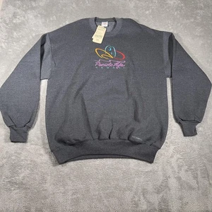 Sudadera Vintage Crazy Shirts Hombres XL Gris Estilo Paniolo Hawaii Cuello Redondo Años 90 - Imagen 1 de 9