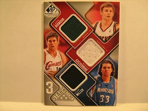 2009 Upper Deck 3 STAR SWATCHES Ridnour Szczerbiak Miller 227/299  [b4b5] - Picture 1 of 1