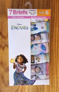 Disney ENCANTO Mädchen Slips Größe 6 100 % weiche Baumwolle 7 Paar NEU IM PAKET - Bild 1 von 3