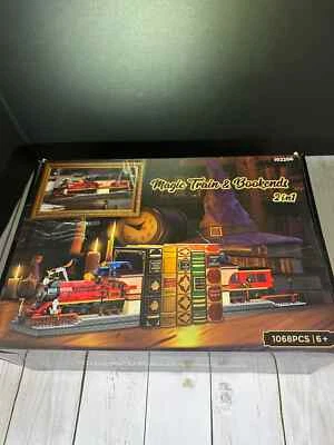 1068PCS Harry Magic Train Building Toy Set, 2 in 1 Train Bookends Building Block - Image 1 of 4