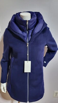 NEW SOIA & KYO WOMEN'S VIVIANA WOOL & QUILTED PUFFER BLEND COAT SIZE S IN LAPIS Foto 1 de 4